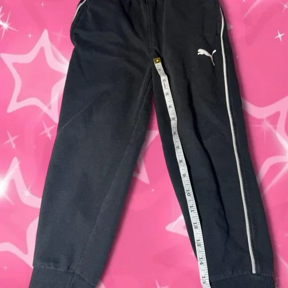 Puma Kids Black 2-Piece Sweatsuit Set | Zip-Up Hoodie & Sweats (Size 6) - Picture 7 of 8